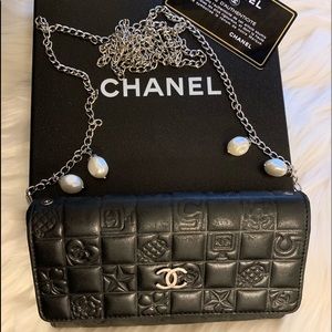Authentic Chanel wallet black